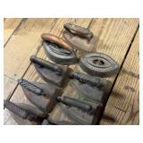 Large Lot of Cast Iron Sad Irons