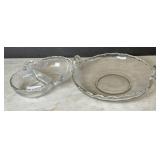 Fostoria Century Glass Serving Dish & Bowl