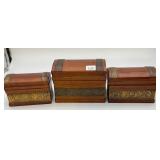 Three Wooden Decorative Nesting Boxes