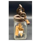 Antique Glass Butter Churn