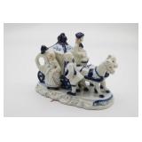 Porcelain Colonial Horse & Carriage Figurine