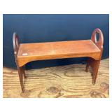 Wooden Bench With Heart Cutout Design