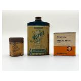 Vintage Tins ~ Snuff, Powder & Etc.