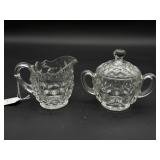 American Fostoria Creamer and Sugar Set