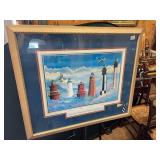 Framed Print of Hampton Roads Lighthouses