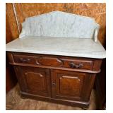 Mahogany Washstand W/ Marble Top