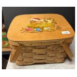Basket With Painted Lid