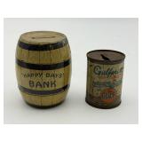 Vintage Happy Days Bank and Gulf Coin Bank