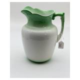 White and Green Ceramic Pitcher