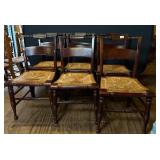 Hitchcock Style Chair w/Woven Rush Seat