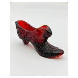 Fenton Ruby Red Glass Slipper