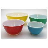 Pyrex Four Primary Color Mixing Bowls