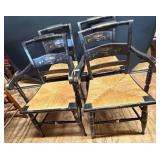 Hitchcock Style Chairs w/Rush Bottom Seats