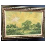 Framed Landscape Painting on Canvas