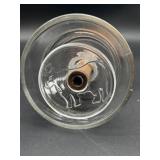 Vintage Cow Design Butter Mold Glass