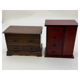Two Wooden Jewelry Boxes