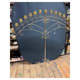 Gold-Tone Metal Candle Holder Floor Stand