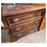 Cherry Finish Three-Drawer Chest