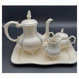 Vintage Ceramic Tea Service Set With Tray