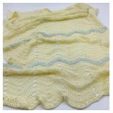 Handmade Yellow and Blue Baby Afghan