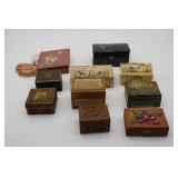 Pink Table Crumb Box & Assorted Trinket Boxes