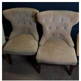 Upholstered Accent Chairs Pair