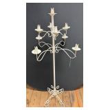 Metal Floor Candelabra White