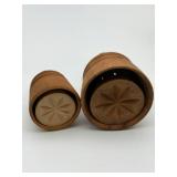Two Wooden Butter Molds Star Design