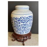 Double Happiness Ginger Jar on Stand