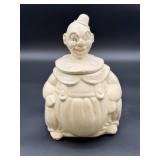 Ceramic Clown-Themed Cookie Jar with Lid