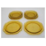 Federal Glass Madrid Yellow Amber Depression