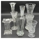 7 Assorted Crystal Vases