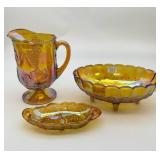 Indiana Glass Carnival Glass Harvest Pitcher,