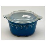 Pyrex Snowflake Blue Garland Casserole