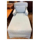 Upholstered Chaise Lounge Blue