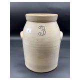Stoneware Crock with Number 3