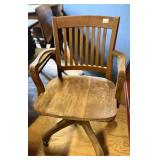 Wooden Office Chair on Casters
