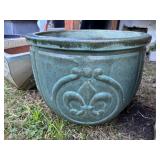 Ceramic Fleur-de-lis Emblem Planter