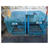 (2) Small Blue Pet Crates