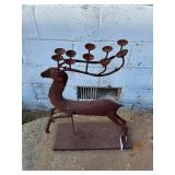 Metal Reindeer Candelabra