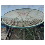 Green Wrought Iron Patio Table