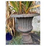 Classic Fluted Cast Iron Garden Urn Planter