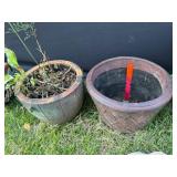 (2) Ceramic Planters