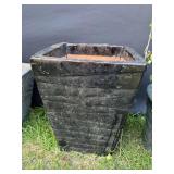 Large Tall Ceramic Planter Wave Design