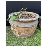 Concrete Planter w/Scroll Design