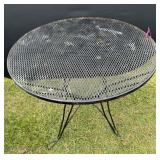 Black Mesh Top Wrought Iron Table