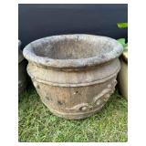 Concrete Planter w/Scroll Design