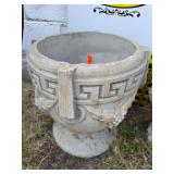 Concrete Greek Style Urn Planter w/Grape Design