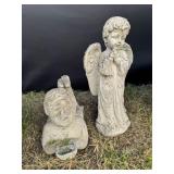 Concrete Angel & Boy Laying Down