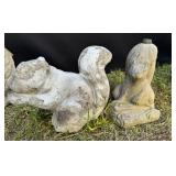 (2) Concrete Squirrel Figures